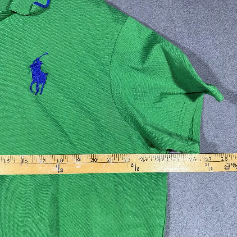 Polo Ralph Lauren Performance Big Pony Polo Shirt Crest Mens 2XL Green Italia